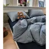 Juego de ropa de cama de cuatro piezas de algodón lavado, modelo nuevo 2026, sábanas para cama de dormitorio, sábana bajera, funda de edredón, juego de tres piezas 4