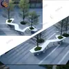 Mobiliário de Lazer Personalizado para Exterior com Piscina de Fibra de Vidro em Formato de Árvore, Mesa de Árvore e Banco para Jardins, Praças e Restaurantes, com Design Estético Criativo