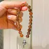Pulsera Pulsera Super Siete de Oro Negro Cabello Completo de Alta Definición Natural de 7 mm de Plata 925