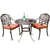 Juego de Mesa y Sillas de Aluminio Fundido para Exteriores Juego de Hierro para Exteriores Balcón Ocio Terraza Exterior Patio Jardín Patio de Villa Mesa y Sillas