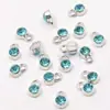 9*6mm 16 Colores Aleación Incrustada de Diamantes DIY Piedra Estrella Piedra de la Suerte Colgante Collar Pulsera Accesorios de Joyería Hecho a Mano