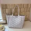 Bolsa de Lona Grande de Lunares Transfronteriza 2026, Bolso de Hombro de Compras Estilo Casual, Artístico, Moda Ins para Todas las Estaciones