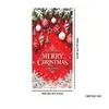 Nova capa de porta de Natal transfronteiriça, montagem de decoração de festa para criar atmosfera e oportunidades de fotos, bandeiras e faixas suspensas de Natal ao ar livre
