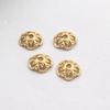 Acessórios de jóias DIY fundidas de cobre 5,5 MM oco mini suporte de flores contas tampa de flores frisado acessórios de jóias