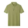 Nueva camiseta polo de algodón de oxígeno logo de empresa personalizado alta gama sensación fresca secado rápido cuello solapa camiseta verano manga corta en stock