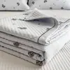 Colcha acolchoada matelassê de algodão jacquard floral peça única tatami lençol de cama grosso para todas as estações conjunto universal espessado antiderrapante de três peças