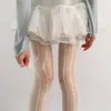 Medias Grises Vintage Románticas Estilo Francés para Mujer, Medias Jacquard con Raya Vertical Anti-enganche para Primavera y Otoño
