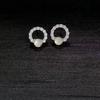 Mayoreo aguja de plata 925 con incrustaciones de calcedonia verde nuevos aretes ágata roja moda aretes de jade para mujer suministro en vivo