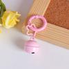 Llavero con anillo de resorte de color, colgante con forma de estrella hueca y campana, pequeños accesorios con hebilla de resorte, hebilla colgante, accesorios de joyería DIY
