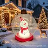 Bola de Natal Inflável com Luzes LED de 16 Cores, Bola Transparente para Pátio Externo com Rena, Bola de Decoração de Natal, Bola Luminosa