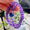 Pulsera de Amatista Natural Lapislázuli Liluita Diseño Retro Estilo Nacional de 8 mm