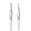 Pinza para cejas de acero inoxidable Chuanqier, pinza para cejas de boca oblicua, pinza para injerto de pestañas postizas, pinza para cejas de boca plana, herramienta para recortar cejas