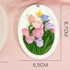 Tulipán rosa muñeca de yeso aromaterapia colgante blanco crudo hecho a mano arte de pintura ins puesto romántico al por mayor
