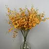 Naranja China Naranja Orquídea Bailarina Rama Única Flor Artificial Modelo Orquídea Wenxin Decoración de Habitación Flor de Boda Flor Falsa
