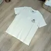 Camiseta Casual de Manga Curta com Estampa Retro Khaki de Algodão Escovado Respirável Estilo Hong Kong 199 Estilo Americano Tendência