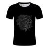 Comércio eletrônico transfronteiriço 2022 Europa e Estados Unidos nova camiseta masculina esqueleto mão rosa 3D equipe de impressão pescoço manga curta street trend T