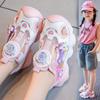 Sandalias para Niñas 2025 Verano Nuevo Estilo Deportivas Infantiles de Punta Cerrada con Hebilla Giratoria Zapatos Elegantes de Princesa para Niñas Mayores