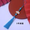 Lingzhenxin Abanico Blanco con Borlas para Orejas Colgante con Orejas Hanfu Antiguo, Colgante para Cheongsam, Accesorios para Teléfono Móvil, Colgante Pequeño