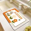 Alfombrilla Simple para Desagüe de Cocina, Alfombrilla Absorbente para Barra de Cocina, Alfombrilla de Mesa, Posavasos Aislante Antiescaldado, Alfombrilla para Secar Platos, Control de Agua