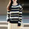 Chaqueta cárdigan de imitación de alta calidad 6% lana para mujer temporada de otoño e invierno coreana versátil superior casual holgado adelgazante manga larga suéter de punto