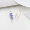 1 Colgante Morado con Goteo de Aceite Estilo Coreano DIY Pulsera de Aleación de Zinc Colgante para Collar Pendiente Colgante para Llavero Accesorios de Joyería