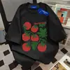 Camiseta de Algodão 100% Puro com Design Estilo Coreano, Manga Curta, para Homens e Mulheres, Verão, Caimento Solto, Resistente, Versátil, Peça para Casal, Tendência
