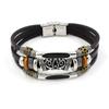 Pulsera multicapa de estilo étnico para hombre, personalidad, retro, joyería de moda, pulsera de cuero japonesa y coreana, pulsera multicapa de moda