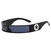 Gafas de sol rectangulares de una sola pieza 2023 para hombres y mujeres, Gafas de discoteca geniales, Gafas decorativas para exteriores, Personalidad estilo Ins