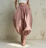 Pantalones de verano europeos y americanos transfronterizos 2026 para mujer, de cintura alta elástica, estilo pantalón de farol, color liso, holgados, casuales, tipo harén, pantalones cortos