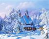 Amazon Comercio Exterior Transfronterizo Nuevo Cabina de Nieve Diamante Completo Pintura de Diamantes DIY Hecho a Mano Adhesivo de Diamantes