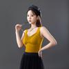 Chaleco cálido de terciopelo con costuras de encaje sexy con cuello en V, acolchado de terciopelo, ajustado al cuerpo, ropa interior térmica sin sujetador