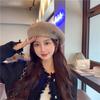 Boina de otoño e invierno para mujer estilo coreano moda que hace que la cara se vea pequeña sombrero de felpa estilo japonés que combina con todo circunferencia de cabeza grande boina de pintor Beilei moda
