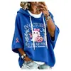 Nueva sudadera de Halloween transfronteriza 2026 con estampado de letras, sudadera con capucha para mujer con diseño independiente y forro polar pequeño