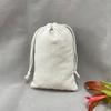 Bolsa de Lona de Algodón Lisa con Cordón Bolsa de Almacenamiento a Prueba de Polvo Bolsa de Embalaje de Algodón Ecológica Venta al por Mayor Personalización