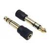Adaptador de Audio de Cobre Chapado en Oro 6.5mm a 3.5mm Conector de Micrófono 3.5mm Hembra a 6.35mm Macho Convertidor Pequeño a Grande