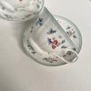 Taza de Café de Cerámica de Lujo Europeo Taza Individual Pequeña Fresca Té de la Tarde Taza de Té Negro Pequeña Floral Femenina Taza Corazón