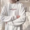 Moletom com Capuz Redondo Tie-dye Retrô Bordado de Letras Masculino Outono Tamanho Plus Marca Tendência Top Juvenil Solto