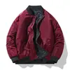 Chaqueta Acolchada con Cuello Mao para Hombre Chaqueta de Piloto Ins Acolchada Otoño e Invierno Uniforme de Béisbol Chaqueta de Vuelo Retro Americana