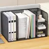 Suporte para livros, organizador de livros de mesa, divisor de estante, prateleira de mesa, prateleira de armazenamento para estudantes, porta-livros, prendedor de livros