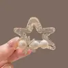 Peinado Semirecogido Otoño Invierno Pinza de Pelo Estrella de Cinco Puntas Lazo de Cristal Trabajo Pesado Pinza Pequeña Pinza de Frente Princesa Accesorios para el Cabello Femenino