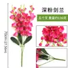 Orquídea Espada Artificial de 5 Ramas Flor Artificial de Plástico Flor de Seda Decoración de Boda Flor de Exportación Arreglo Floral Decoración Hogar Venta al por Mayor