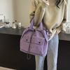 2024 Nuevo Bolso de Cubo Portátil Sentido Avanzado Bolso de Hombro de Pana Bolso General para Estudiantes Universitarios Bolso Cruzado Combinable