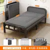 Cama de solteiro dobrável simples para uso doméstico, cama de cochilo para adultos, cama de casal para quarto, cama extra para moradia de aluguel, cama de ferro de painel duro portátil
