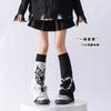 Set de calcetines para mujer otoño e invierno gatito japonés estrellas pantorrilla dulce cool y2k chica hot primavera y otoño de doble cara se pueden usar tubo largo pierna ancha cubre