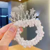 Diadema de Princesa para Niños Anillo para el Pelo de Bola de Perlas Cuerda para el Pelo Goma para el Pelo de Niña Flor para el Pelo Accesorios para el Cabello
