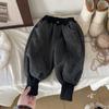 Calça de Bebê Outono e Inverno Calça de Perna de Ursinho para Menino com Forro de Lã Calça de Moletom Grossa Calça Quente de Inverno para Bebê Crianças