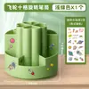 Porta-lápis giratório de 360 graus de grande capacidade, espessado, 10 compartimentos, para mesa de estudante, material de escritório, fofo, simples, balde porta-lápis
