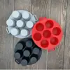 Nuevo Molde de Silicona Táctil para Hornear Tarta de 7 Agujeros con Encaje Táctil Accesorios Multifuncionales para Freidora de Aire Molde para Hornear Tazas Mafen