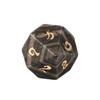 Suministro directo de fábrica poliedro de veta de madera negra natural mesa DND tour mazmorras y mazmorras juego casual dados traje Z02