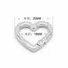 Llavero con Anilla de Resorte en Forma de Corazón, Etiqueta de Equipaje en Forma de Corazón, Accesorio para Bolsa de Extremo Abierto de Aleación, Superventas Transfronterizo